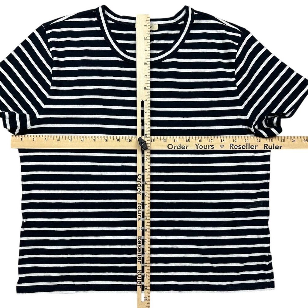 NWT Madewell Women's XL Perfect Crewneck Tee in Allday Jersey Navy White Casual - Picture 4 of 7